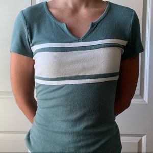 Green Short Sleeved Top